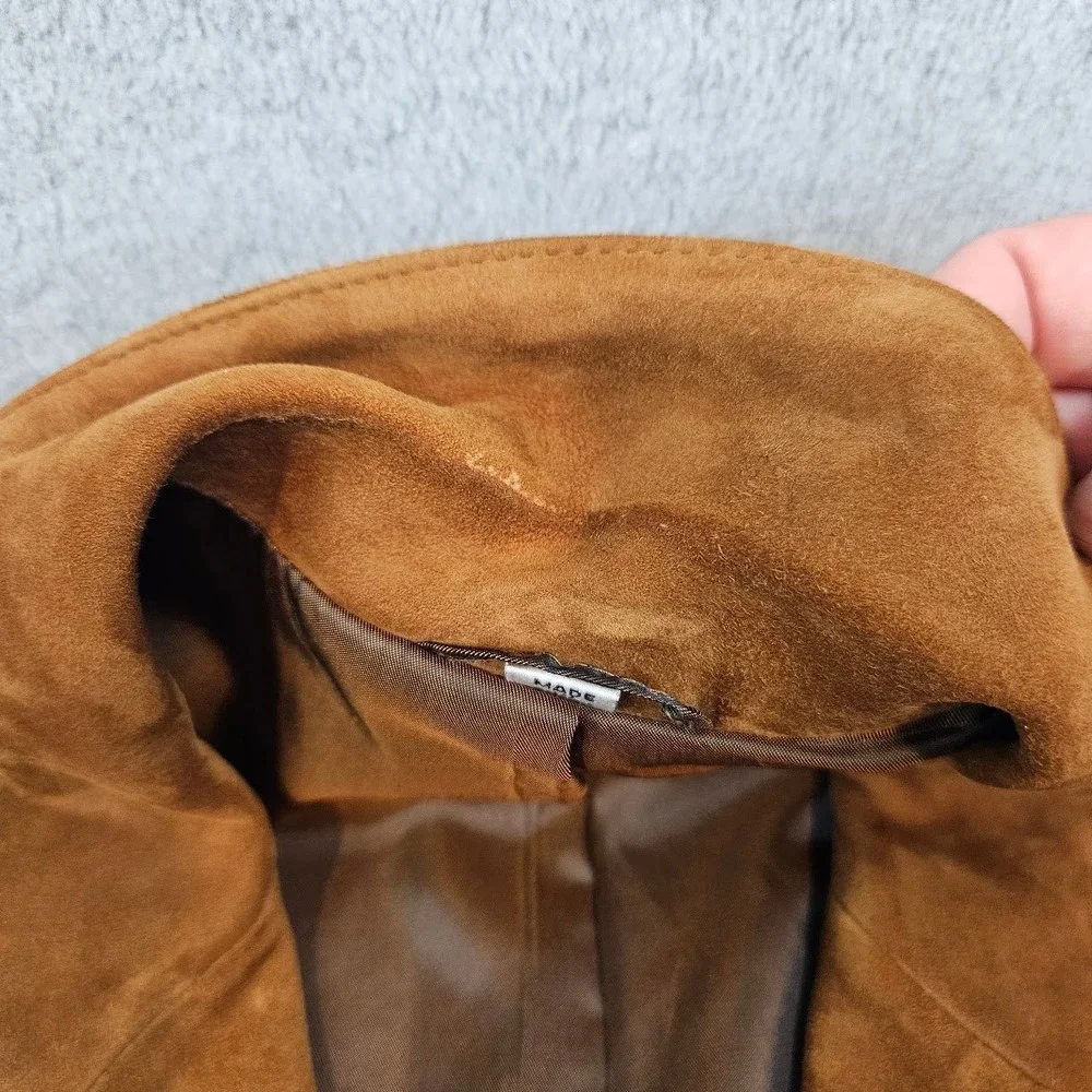 Marshall Field's Mens Brown Suede Leather Blazer Jacket 46R Vintage